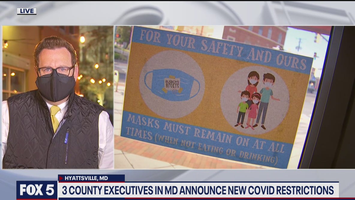 County execs in Maryland announce new COVID restrictions